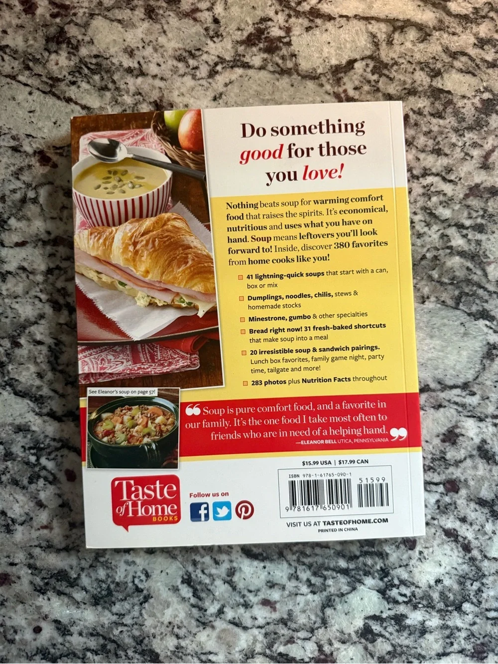 Taste of Home Soups Cookbook LIKE NEW